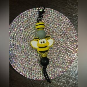 Bee-Themed Kids Keychain Accessory